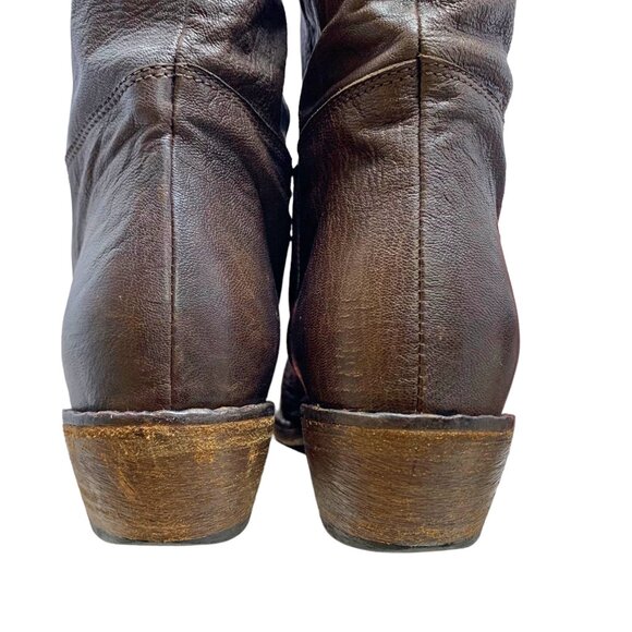 Fatte A Mano per King Brown Leather‎ Tall Riding Boots - Picture 12 of 13